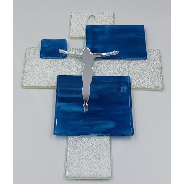 I vetri di Patrick Crucified blue argento
